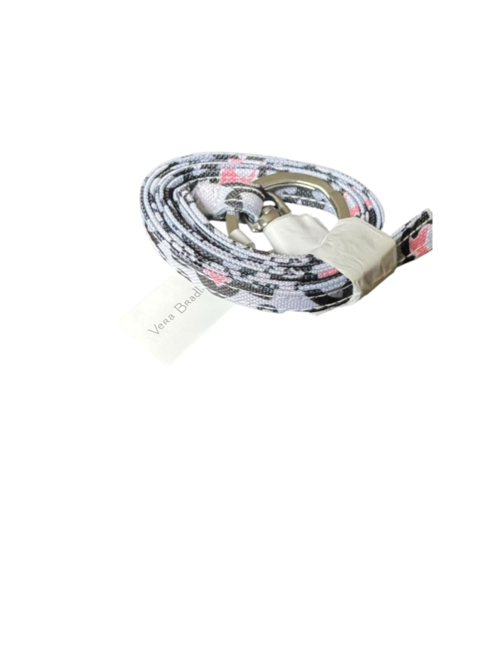 Vera Bradley Women's Lanyard One Size White Pink Lisbon Medallion